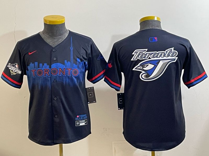 Youth 2025 Toronto Blue Jays Blank black Joint Name Nike MLB Jersey 016->youth mlb jersey->Youth Jersey